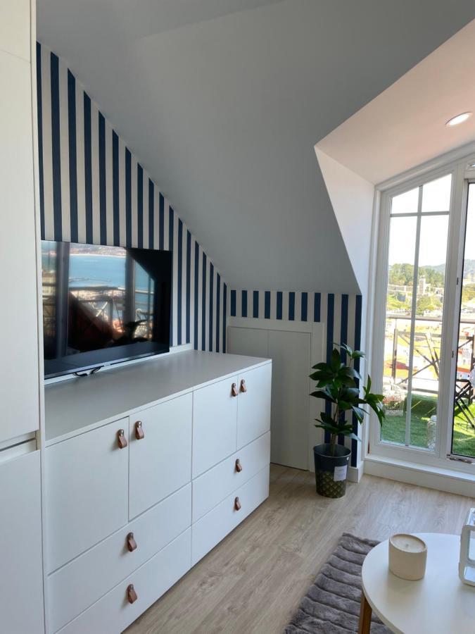 Estudio Impresionantes Vistas Con Terraza Y Piscina Baiona Exterior foto